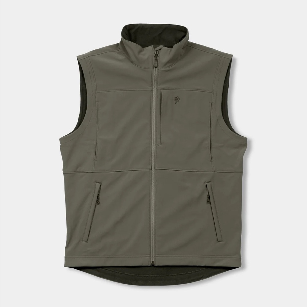 Duck Camp Men’s Contact Softshell Vest Moss Green Size Medium